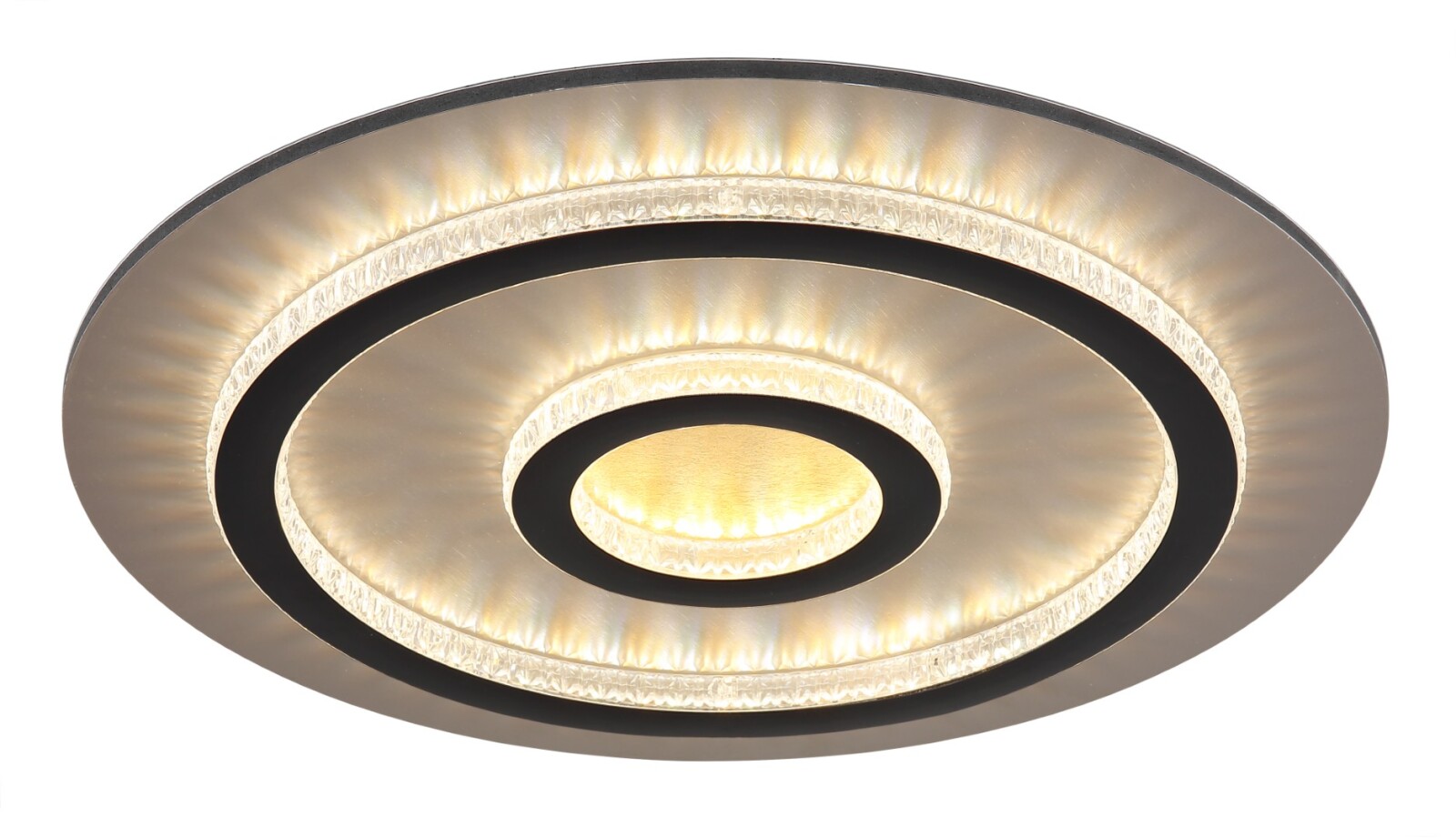 LED-Deckenleuchte - schwarz-goldfarben matt - Ø 45 cm