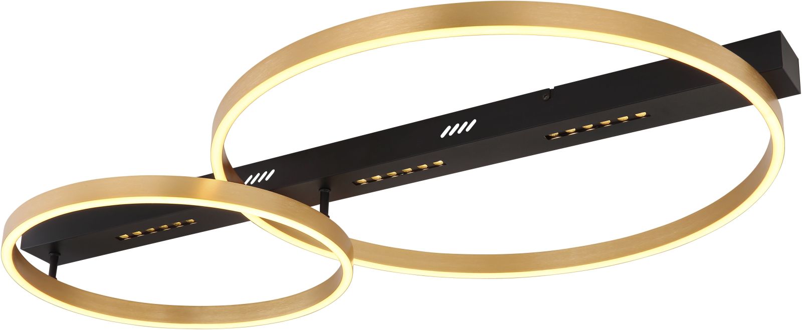 LED-Deckenleuchte - schwarz-goldfarben - Memoryfunktion