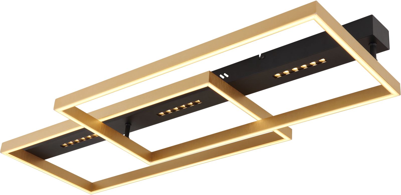 LED-Deckenleuchte - schwarz-goldfarben - Memoryfunktion