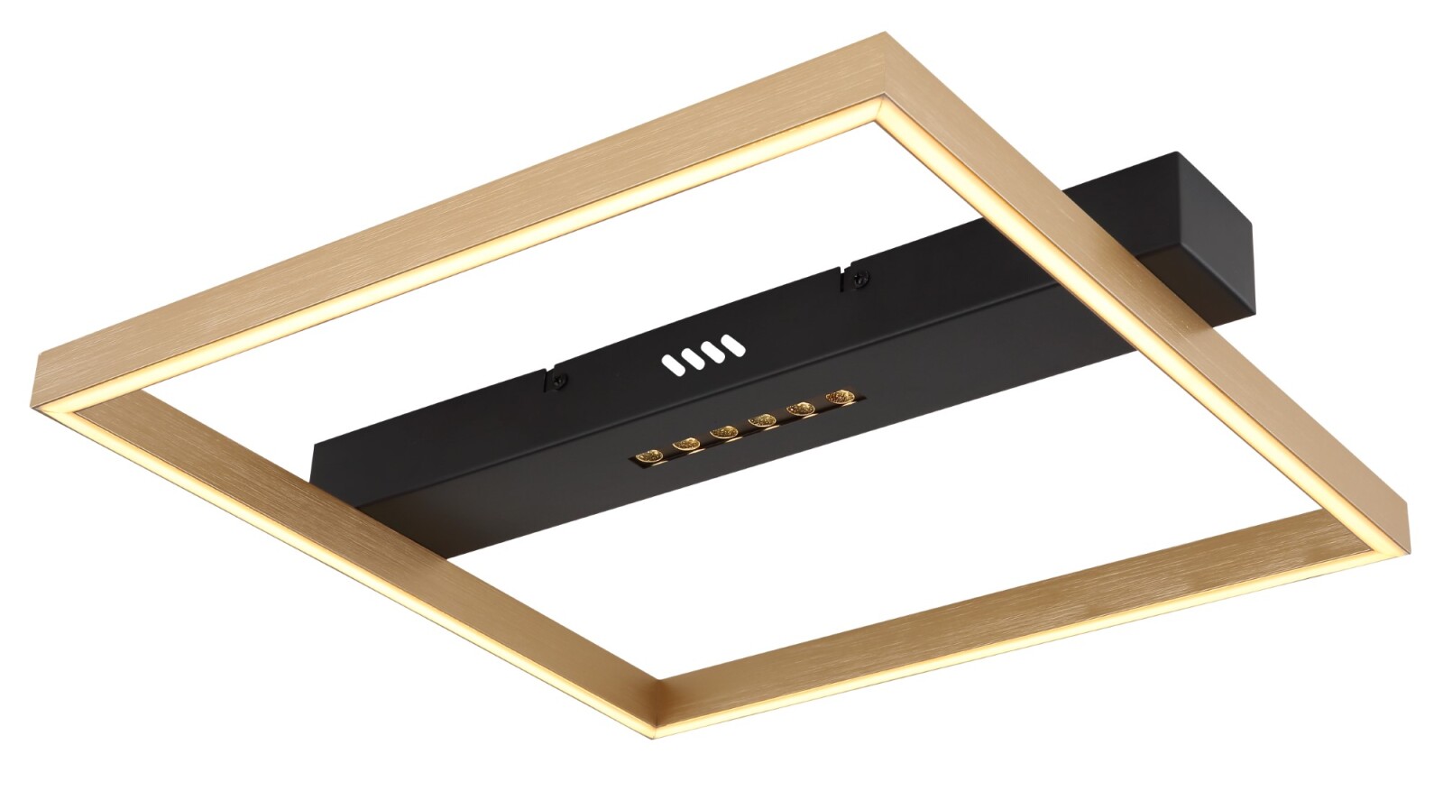 LED-Deckenleuchte - schwarz-goldfarben - Memoryfunktion