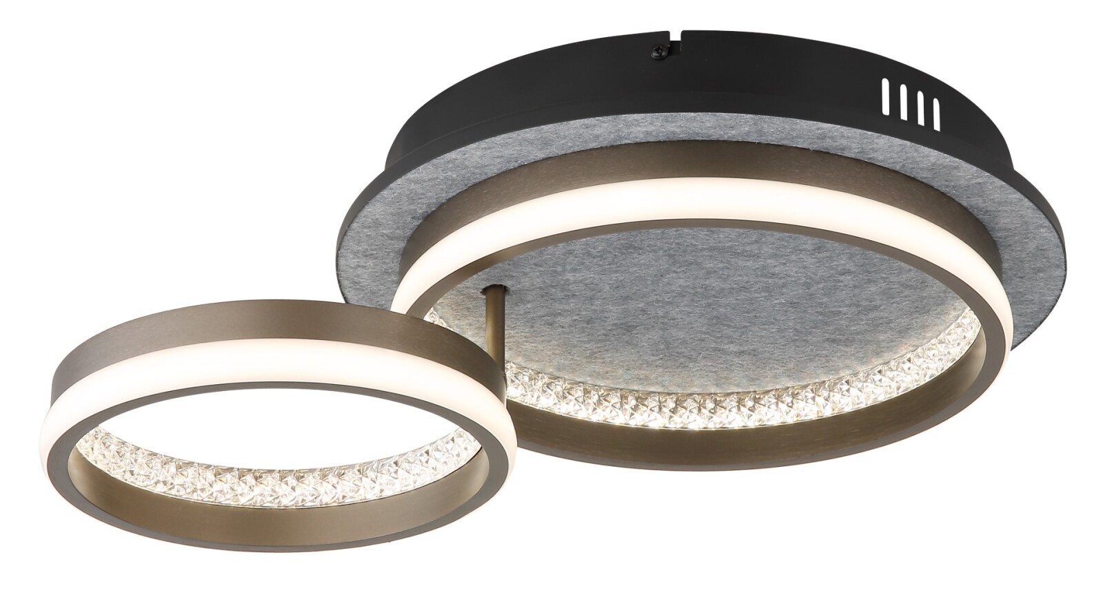LED-Deckenleuchte - schwarz-grau-opal - Memoryfunktion
