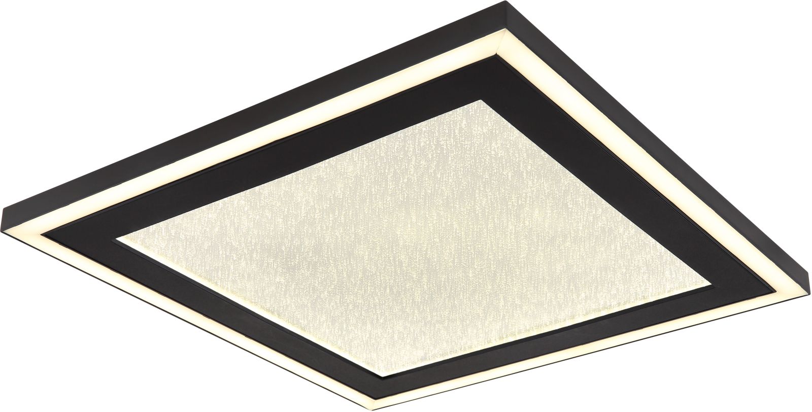 LED-Deckenleuchte - schwarz - Kristall-Effekt