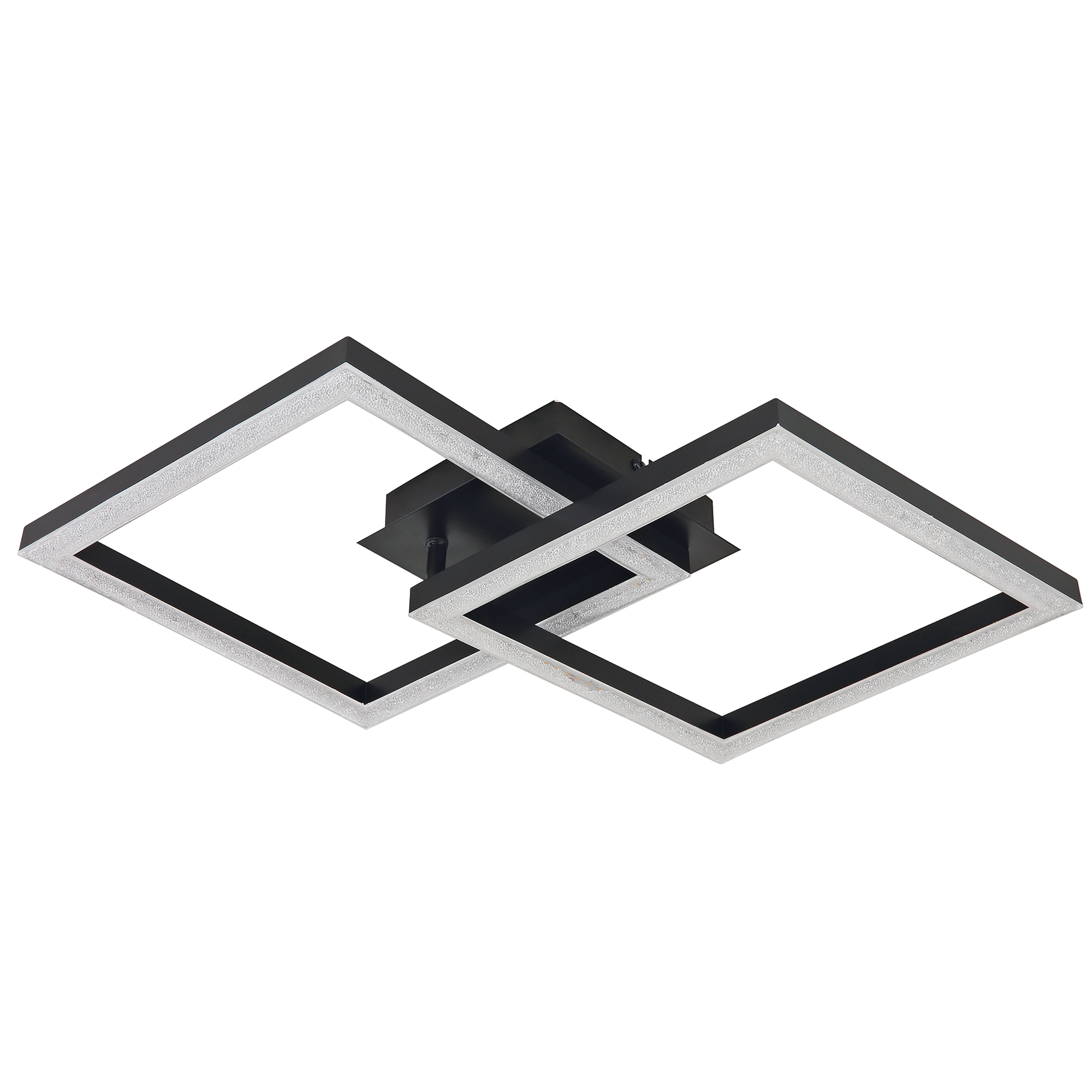 LED-Deckenleuchte - schwarz - Kristalldekor