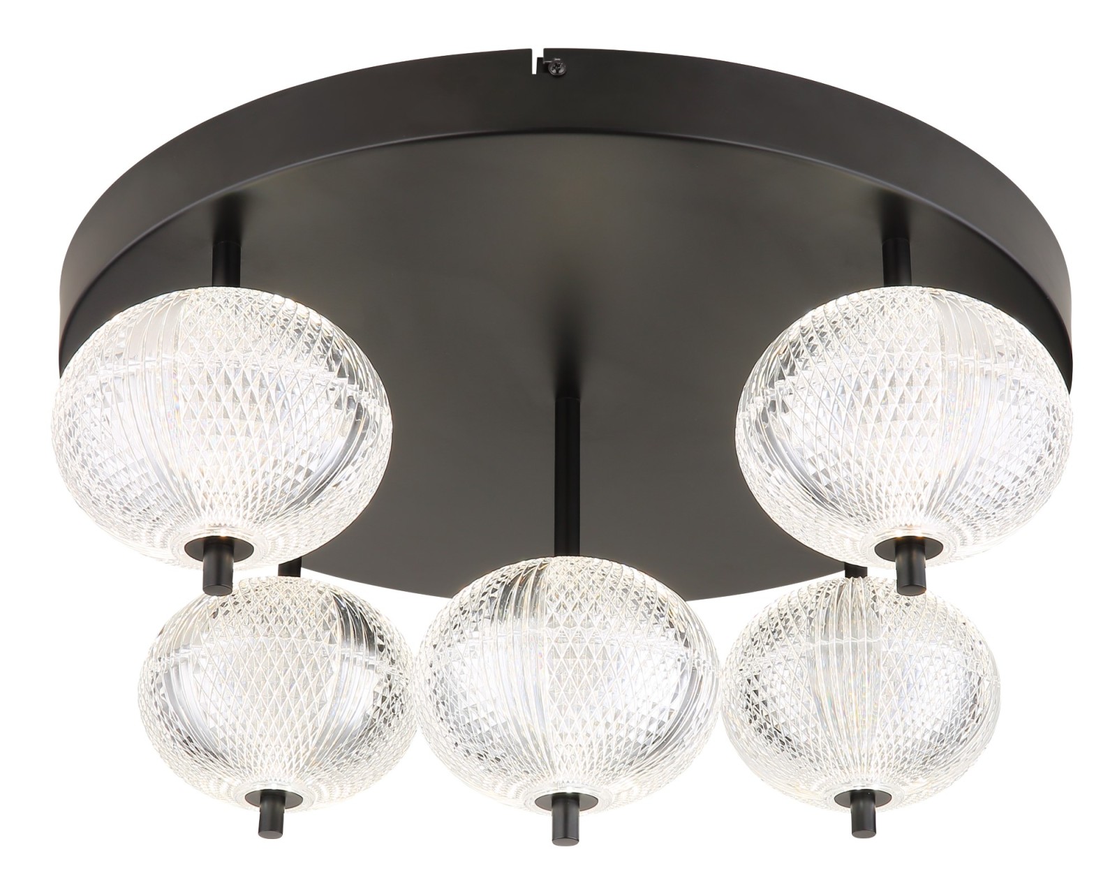 LED-Deckenleuchte - schwarz matt - 27 cm - Memoryfunktion