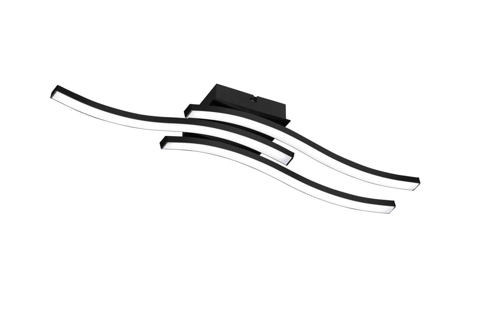 LED-Deckenleuchte - schwarz matt - 3-flammig