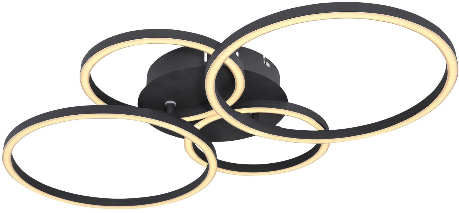 LED-Deckenleuchte - schwarz matt - 65,5 cm