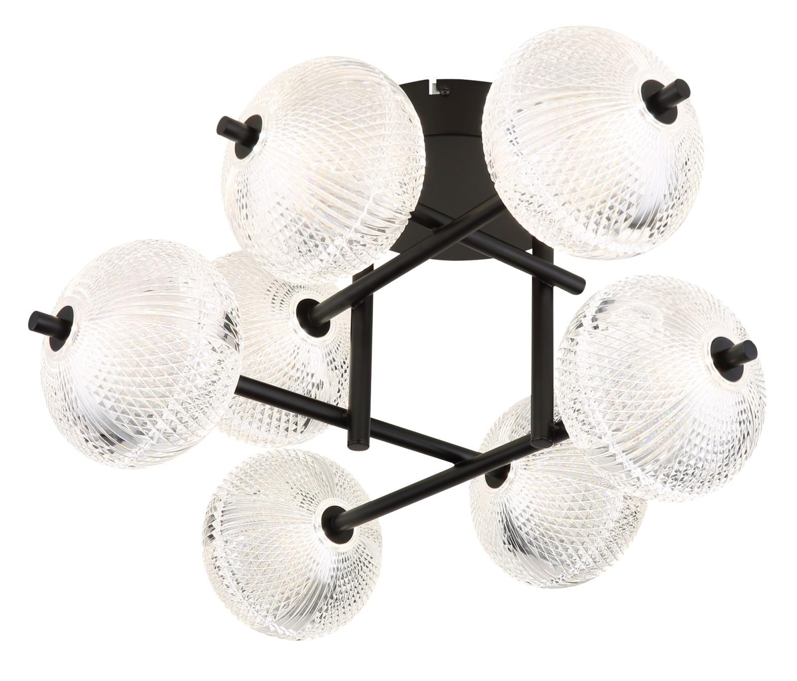 LED-Deckenleuchte - schwarz matt - 65 cm