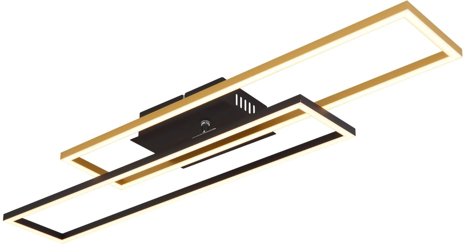 LED-Deckenleuchte - schwarz matt - goldfarben matt - 30 Watt
