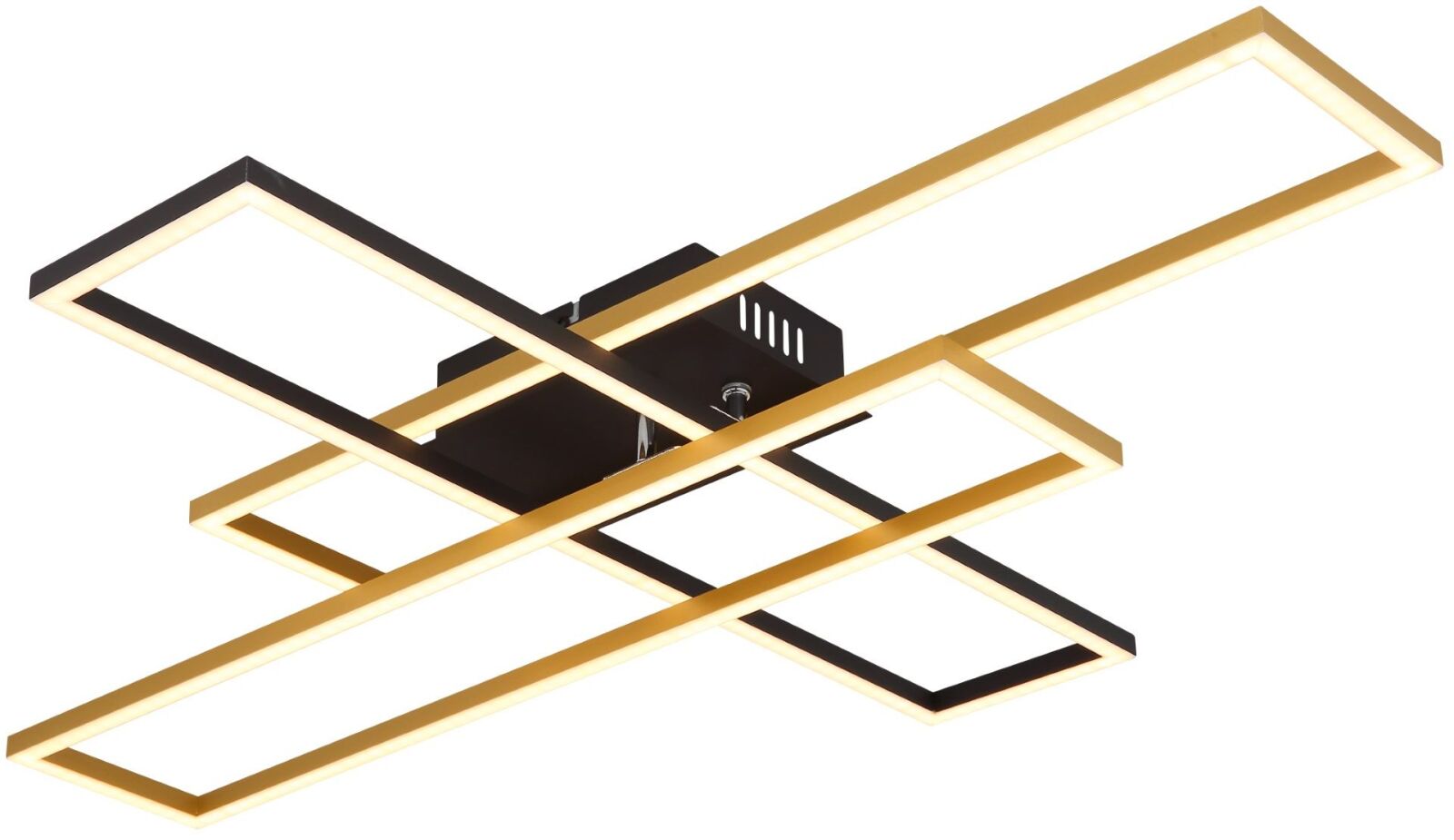 LED-Deckenleuchte - schwarz matt - goldfarben matt - 40 Watt