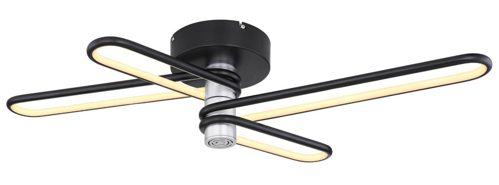 LED-Deckenleuchte - schwarz matt - mit Lautsprecher