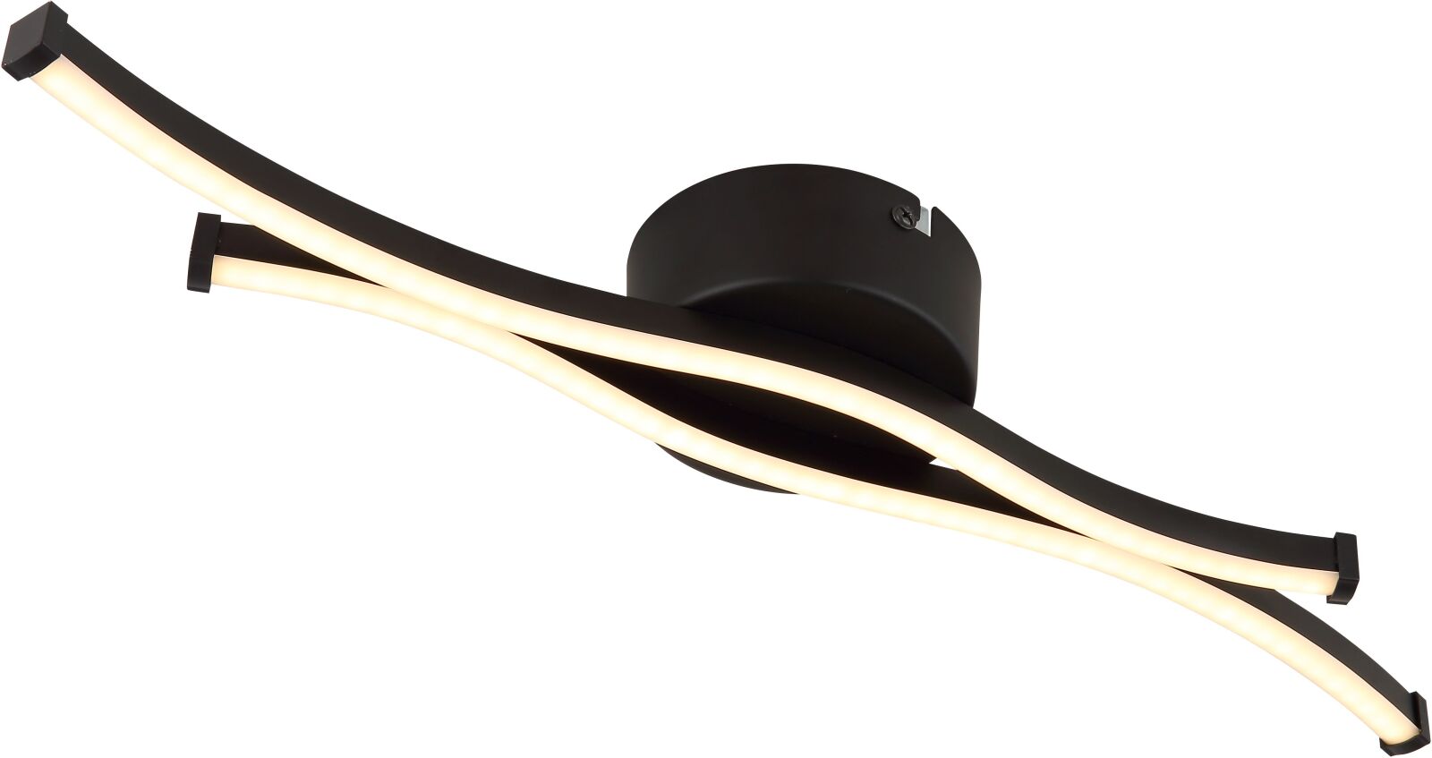 LED-Deckenleuchte schwarz matt - opal - 47,6 cm