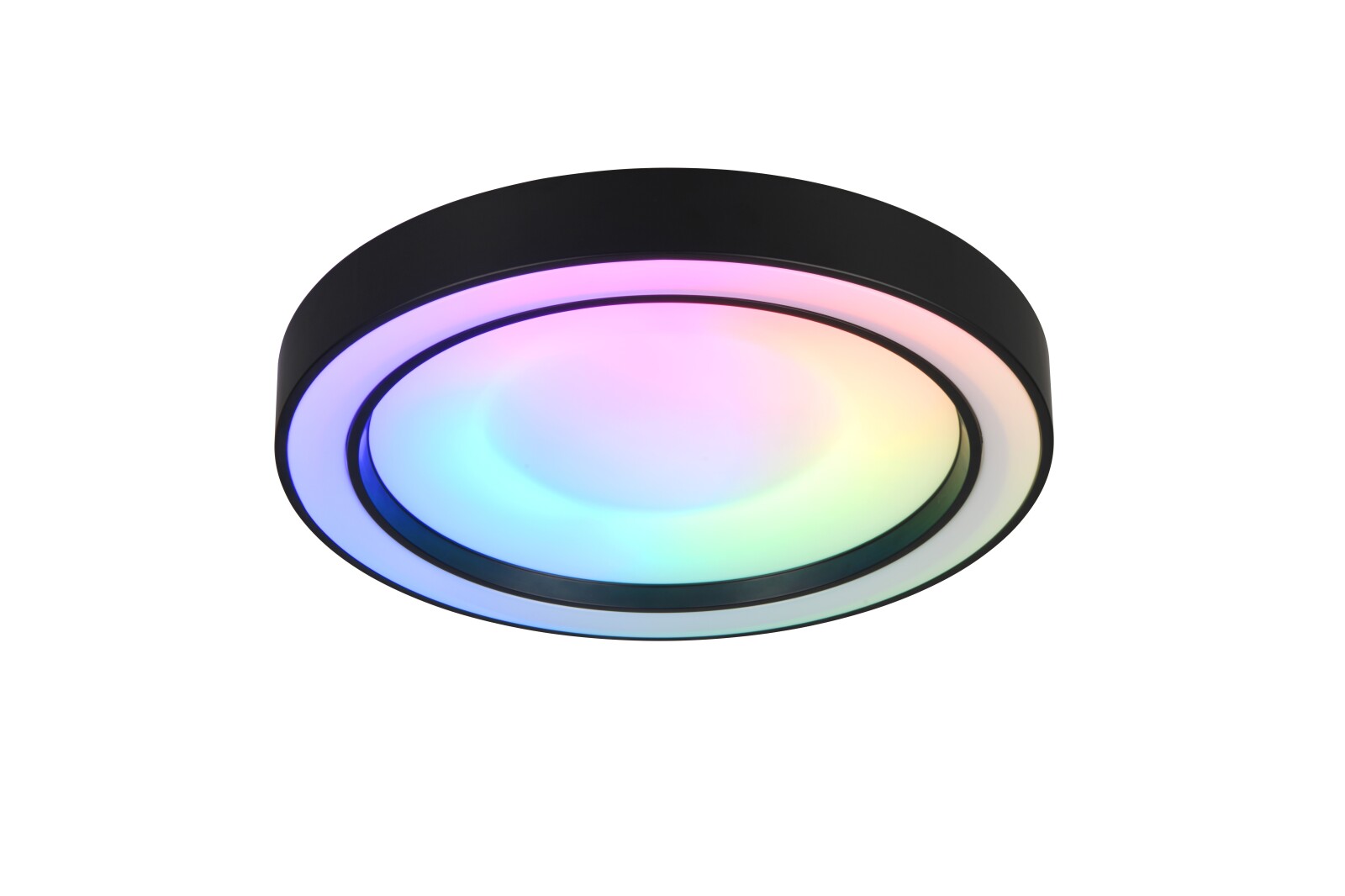 LED-Deckenleuchte - schwarz matt - RGBW-Farbwechsel