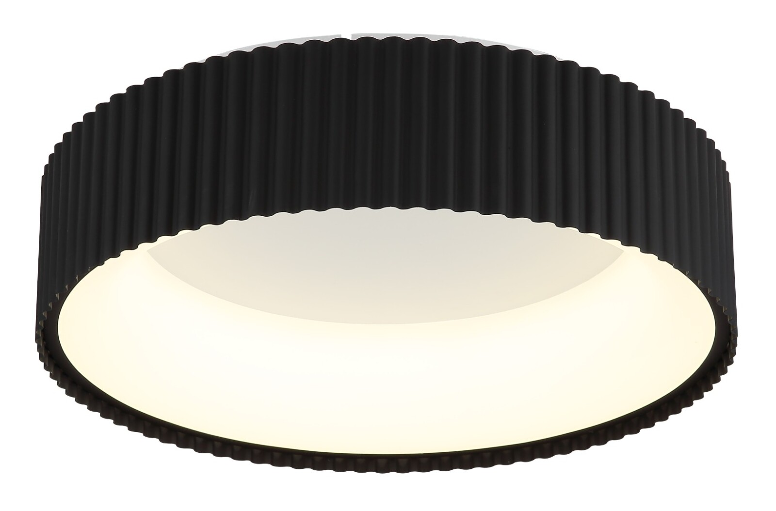 LED-Deckenleuchte - schwarz matt - weiß matt - Memoryfunktion - Ø 46 cm