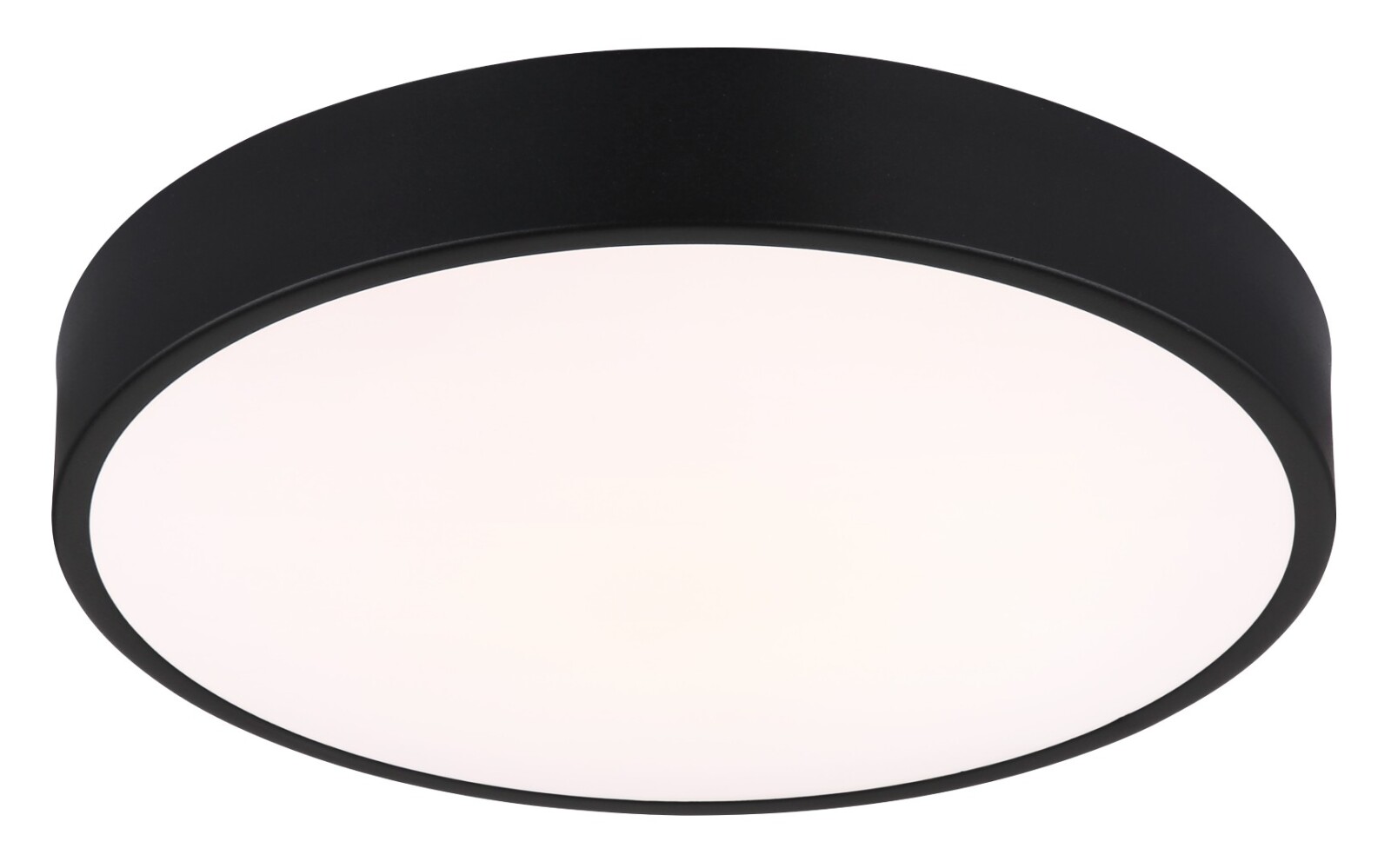 LED-Deckenleuchte - schwarz matt - weiß matt - opal - Ø 33,2 cm