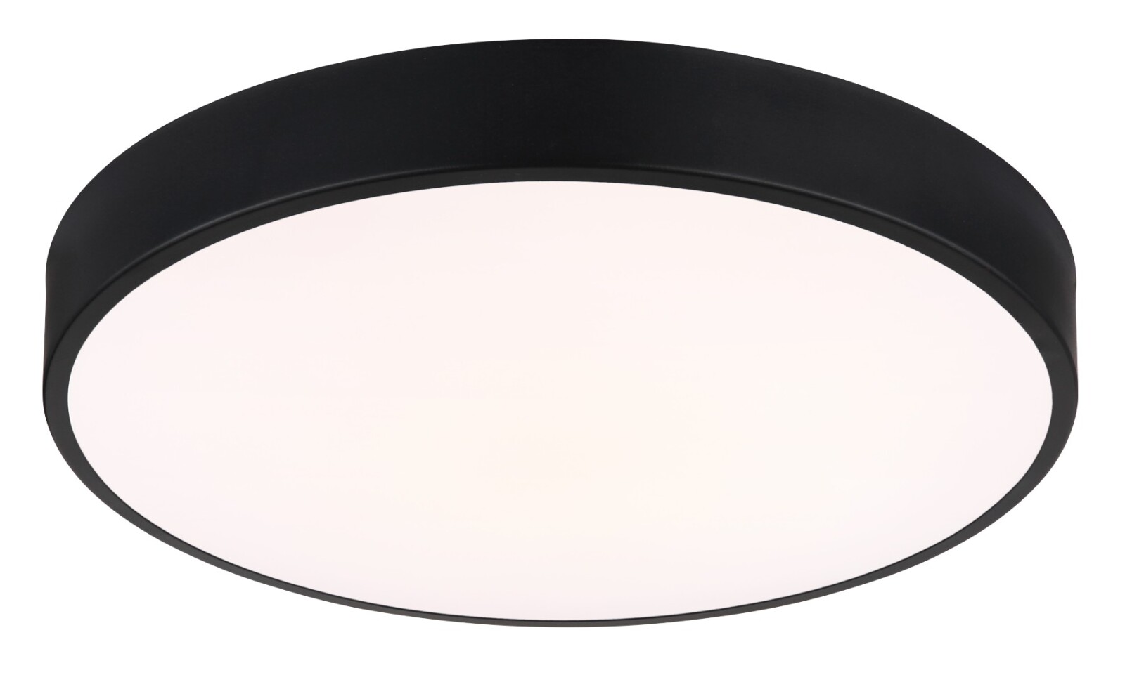 LED-Deckenleuchte - schwarz matt - weiß matt - opal - Ø 37,8 cm