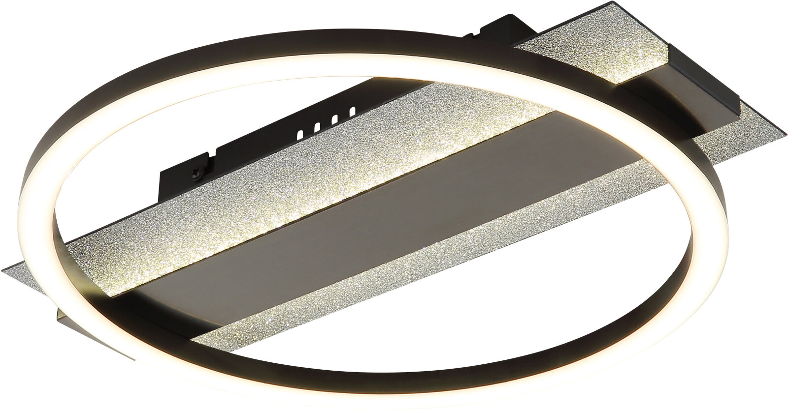 LED-Deckenleuchte - schwarz-silberfarben - Memoryfunktion