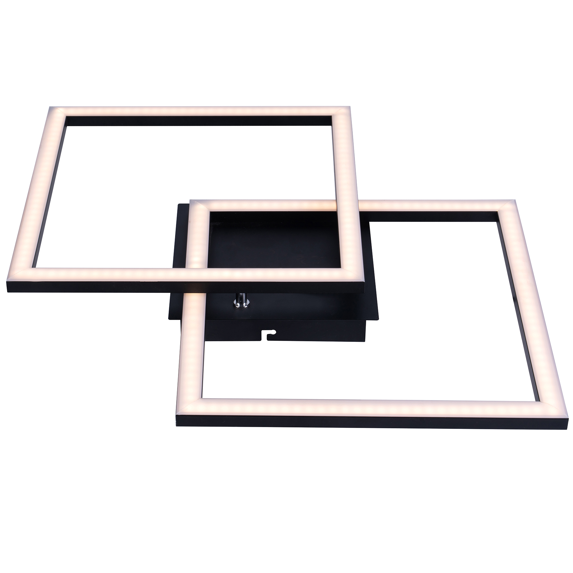LED-Deckenleuchte - schwarz-weiß - 40x40 cm