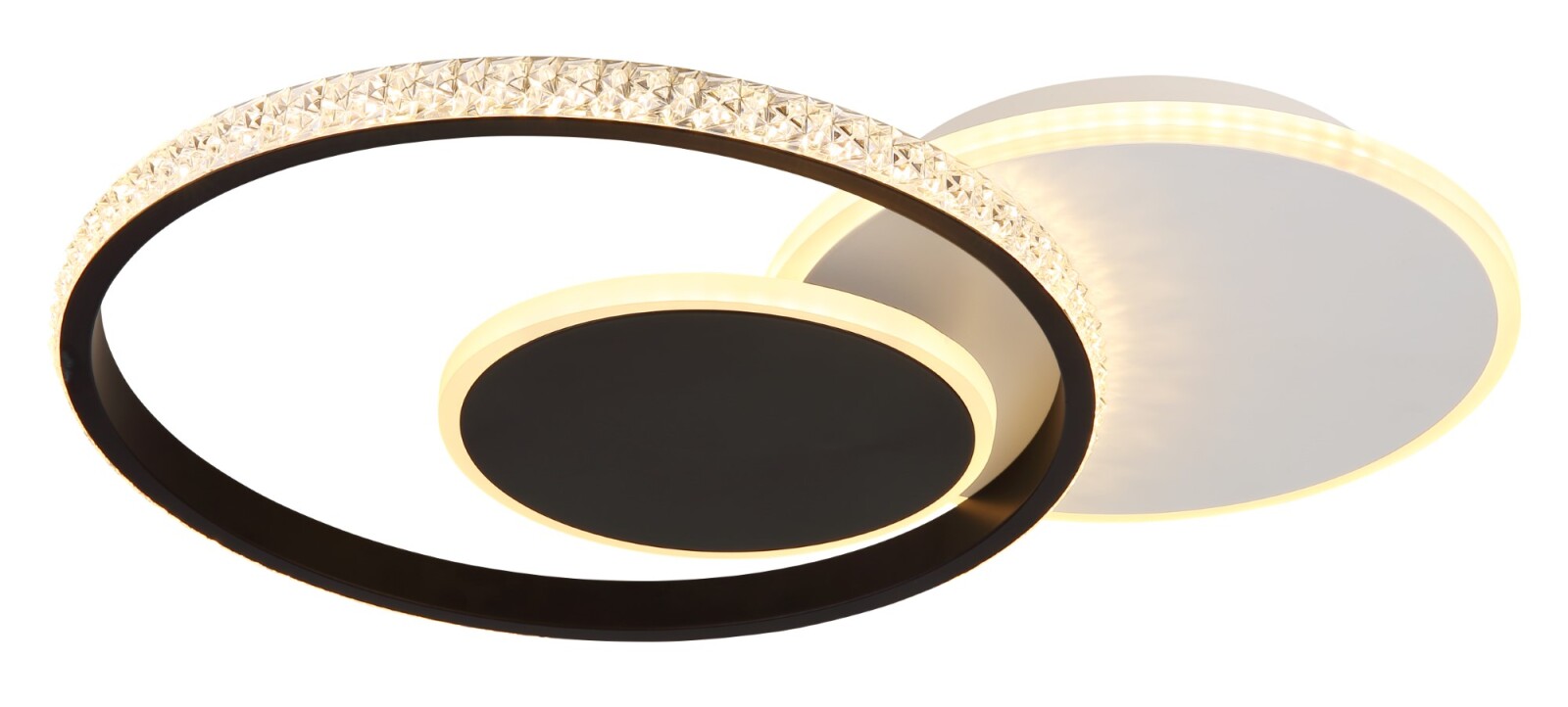 LED-Deckenleuchte - schwarz-weiß - 45 cm