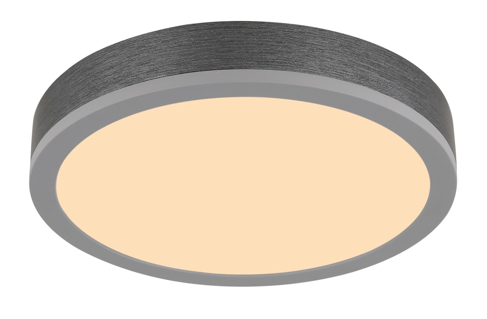 LED-Deckenleuchte - silberfarben-grau-opal - Ø 30 cm