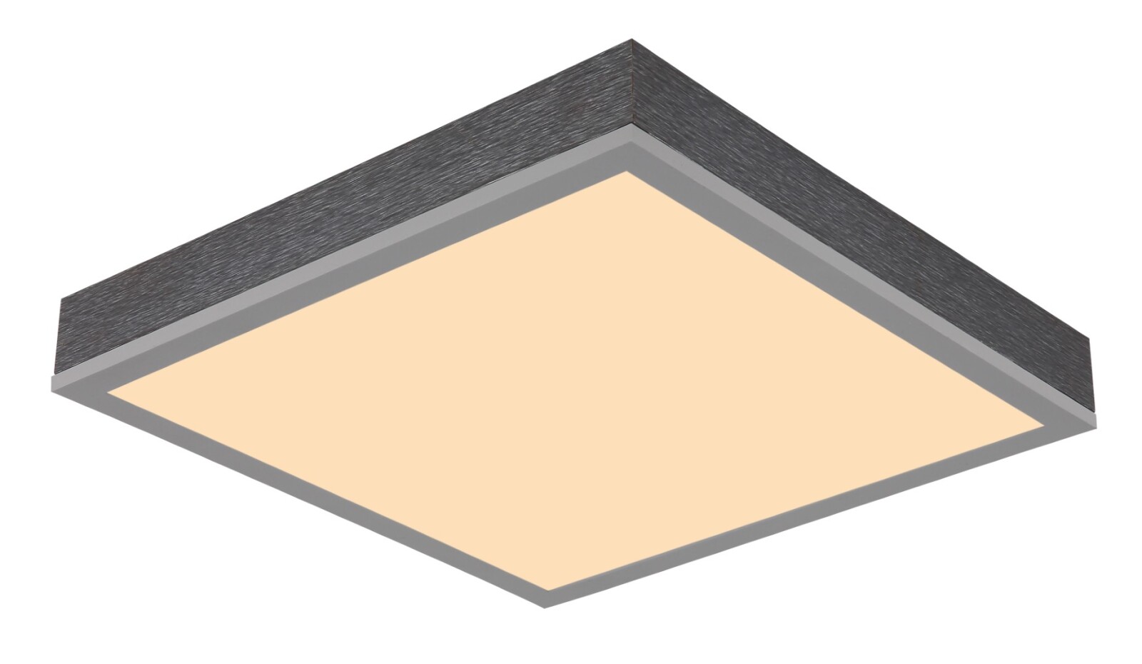 LED-Deckenleuchte - silberfarben-grau-opal - 30x30 cm