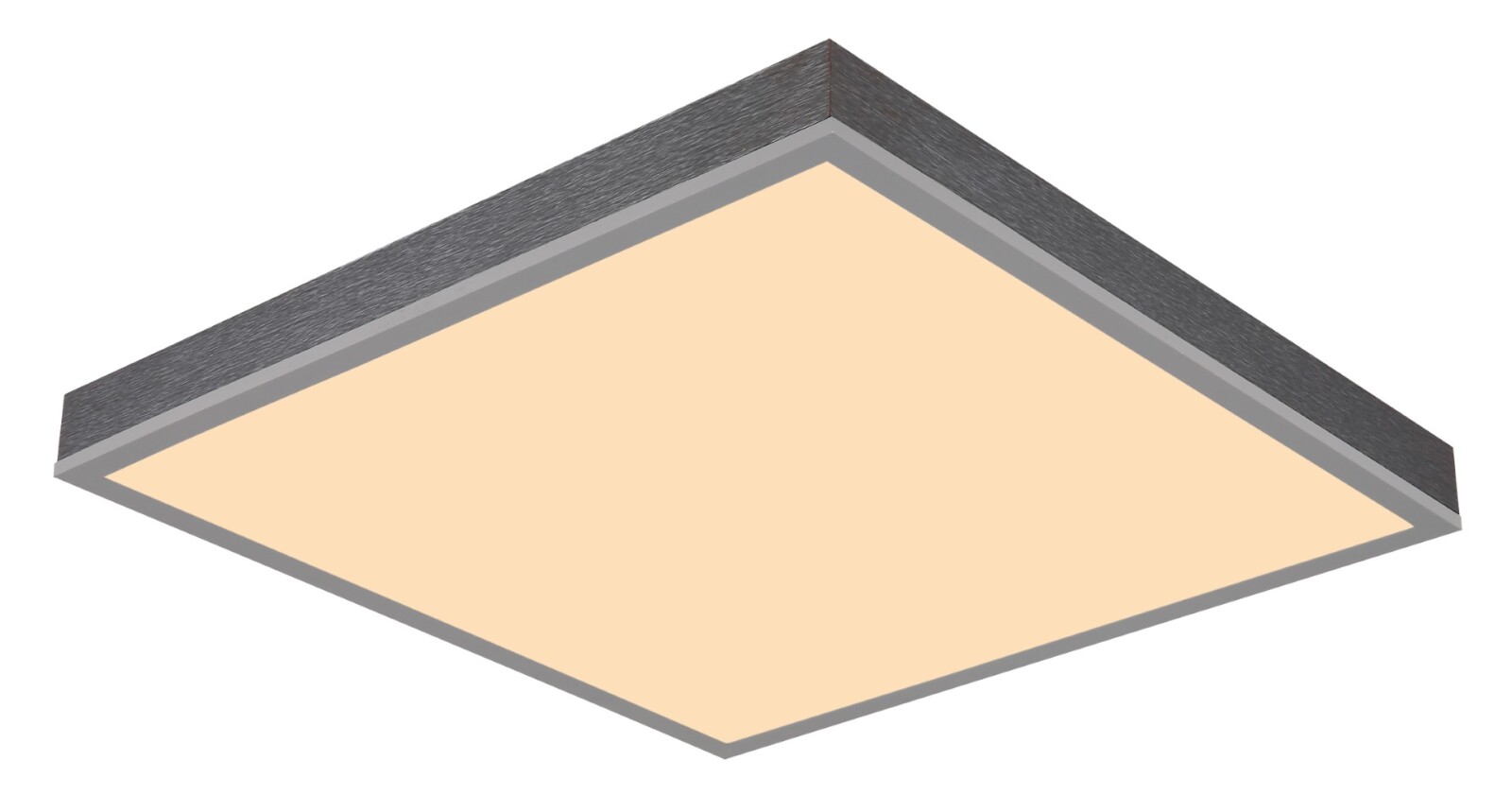 LED-Deckenleuchte - silberfarben-grau-opal - 45x45 cm