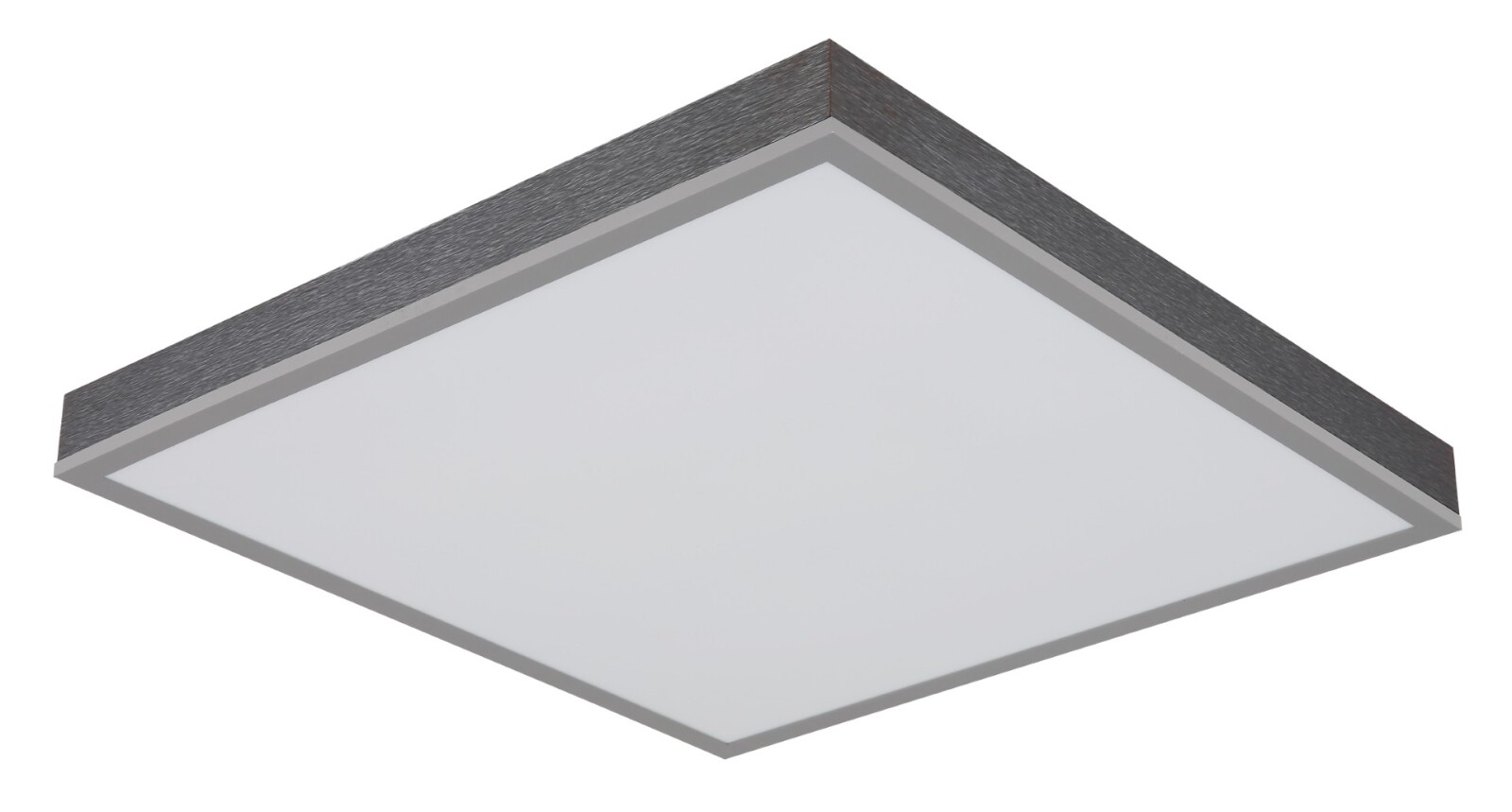LED-Deckenleuchte - silberfarben-grau-opal - 45x45 cm 