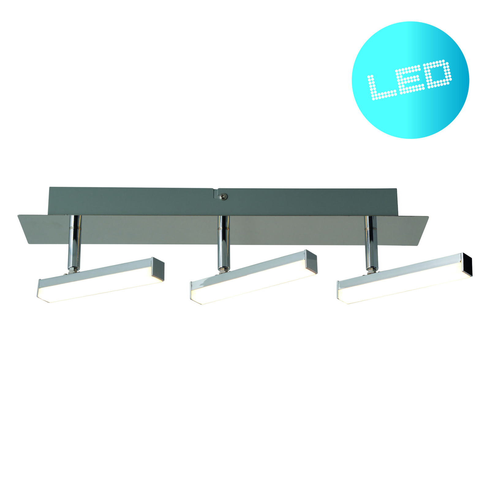 LED-Deckenleuchte TURIN - chrom - 3-flammig - 49,5 cm