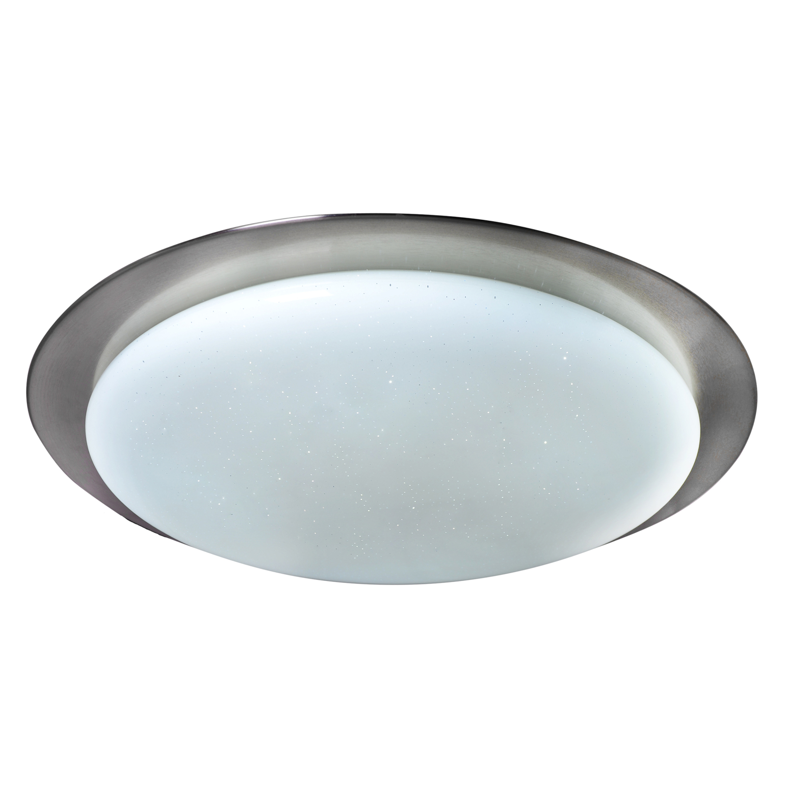 LED-Deckenleuchte TURIN - weiß-alufarben- Ø 42,5 cm
