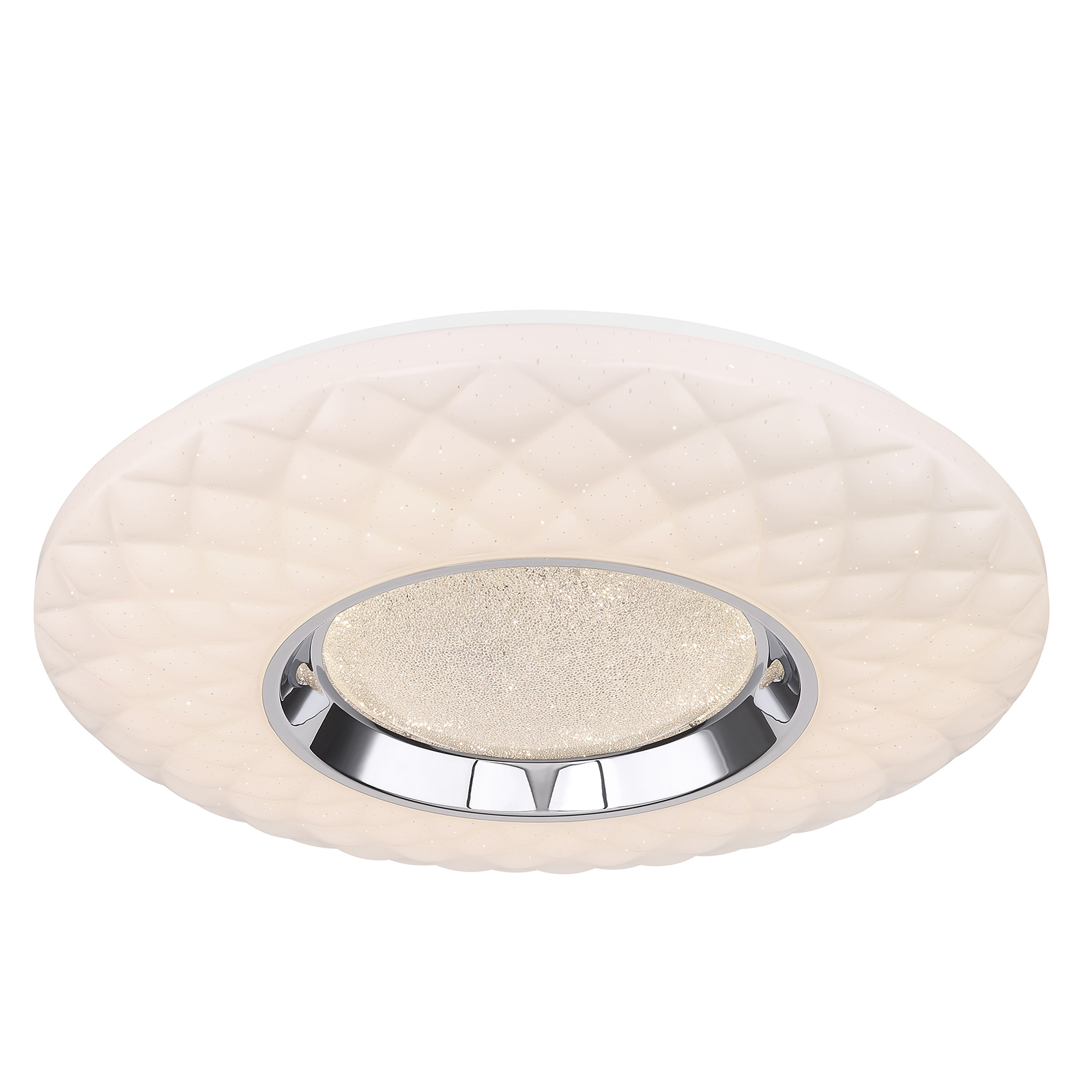 LED-Deckenleuchte - weiß-chrom - dimmbar - SmartHome