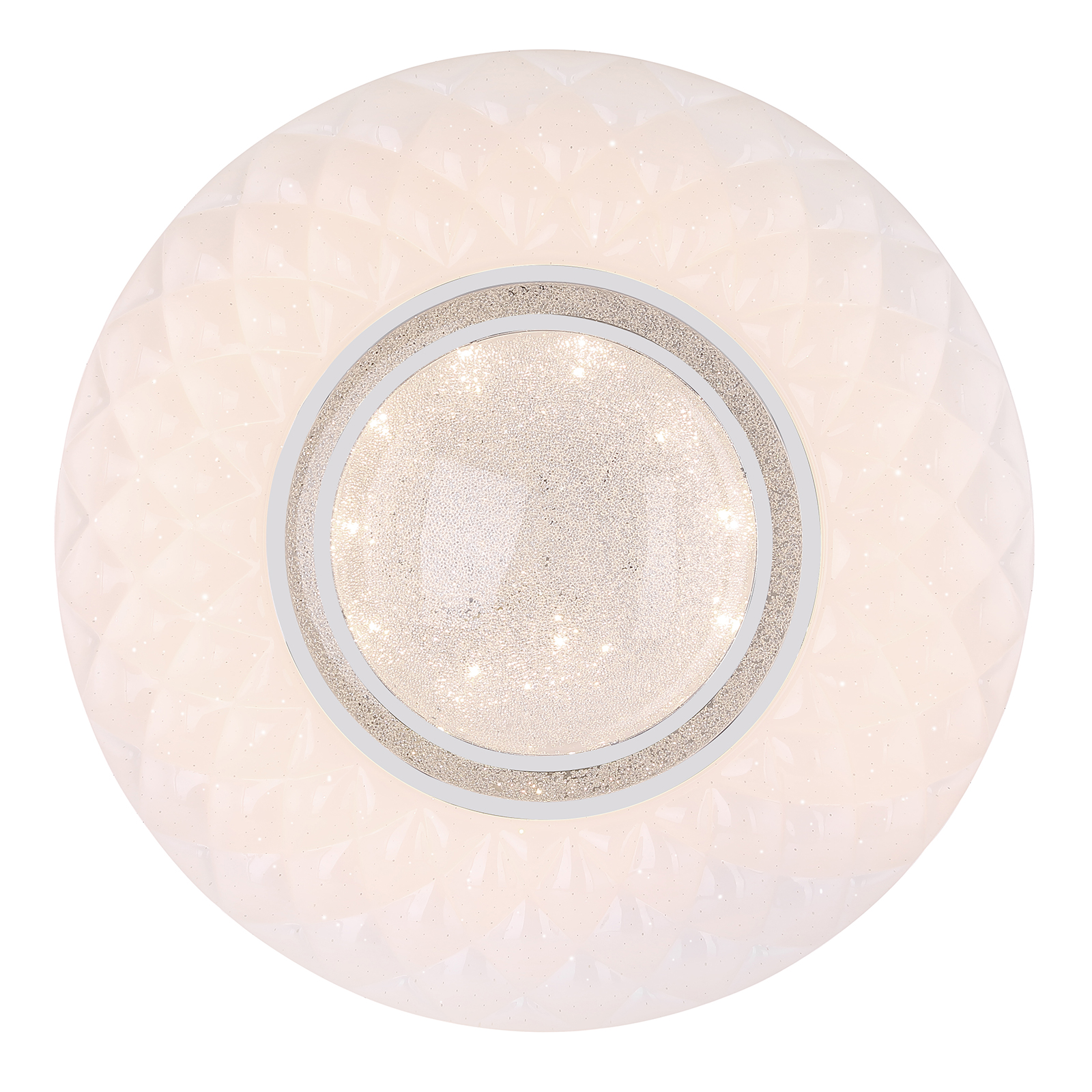 LED-Deckenleuchte - weiß-chrom - dimmbar - SmartHome