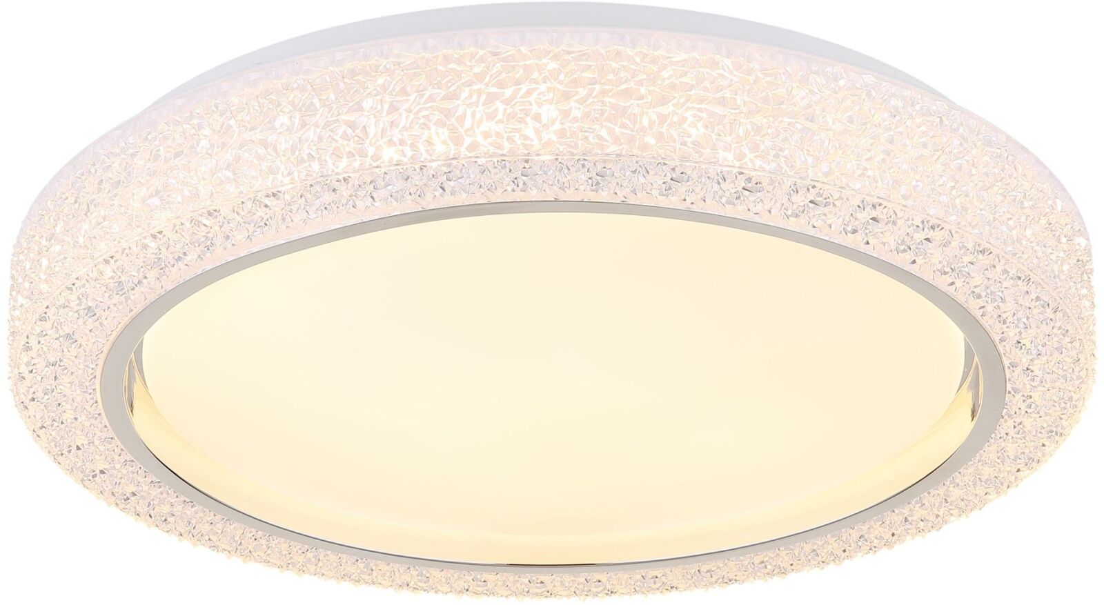 LED-Deckenleuchte - weiß - Kristalldekor - 3000 Kelvin