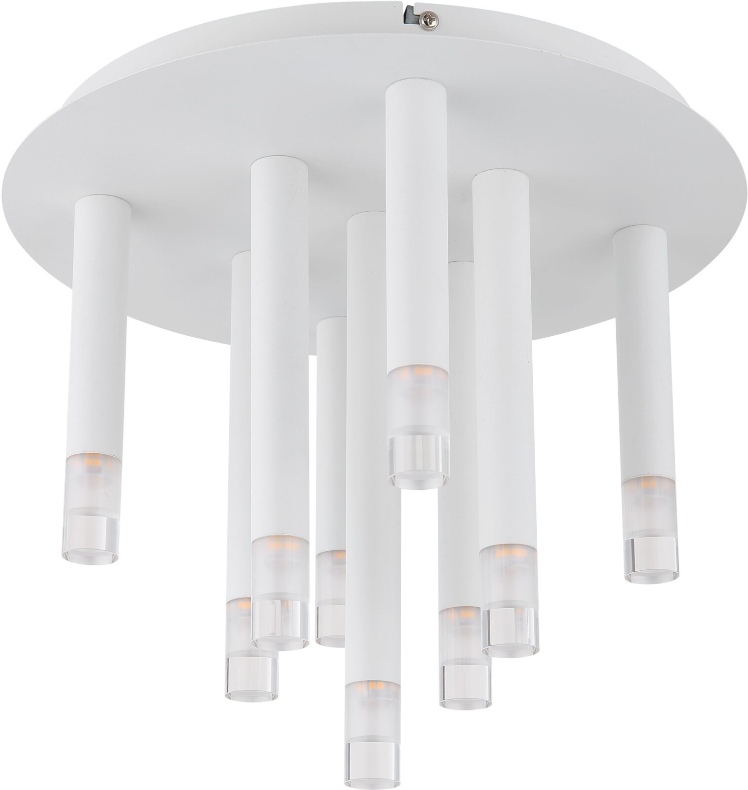 Reality Leuchten LED Deckenleuchte Roubaix – 2-flammig, Weiß Matt, Mit Acrylschirmen, 2 X 4 Watt, 3000 K