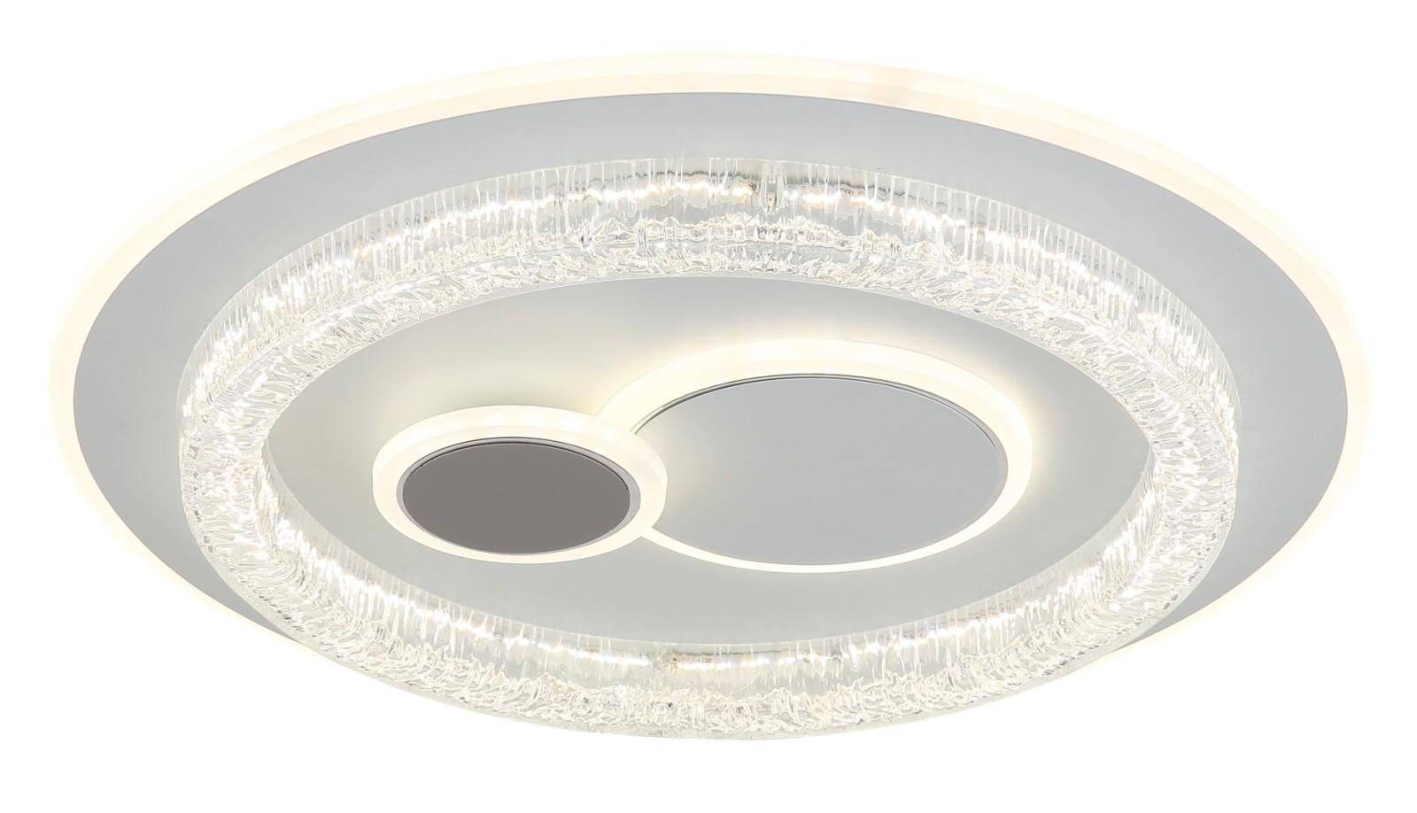 LED-Deckenleuchte - weiß - opal - Kristall-Effekt