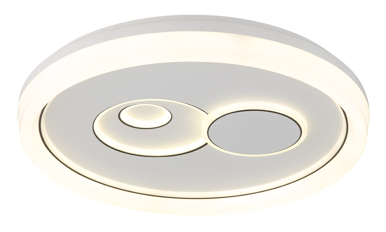 LED-Deckenleuchte - weiß-opal-schwarz - Memoryfunktion