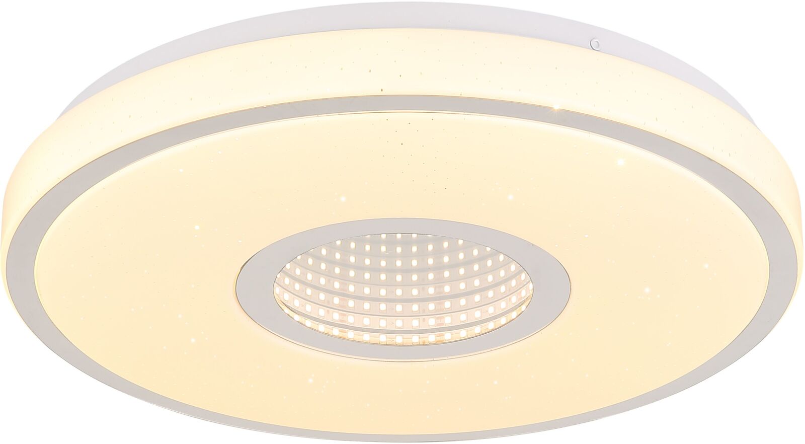 LED-Deckenleuchte - weiß - opal sparkle - verspiegelt - Ø 38 cm