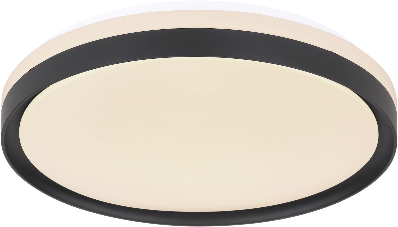 LED-Deckenleuchte - weiß-schwarz - opal - Memoryfunktion - Ø 39 cm