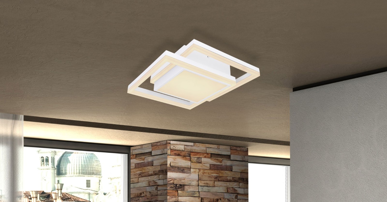LED-Deckenleuchte - weiß - Smart Home - dimmbar