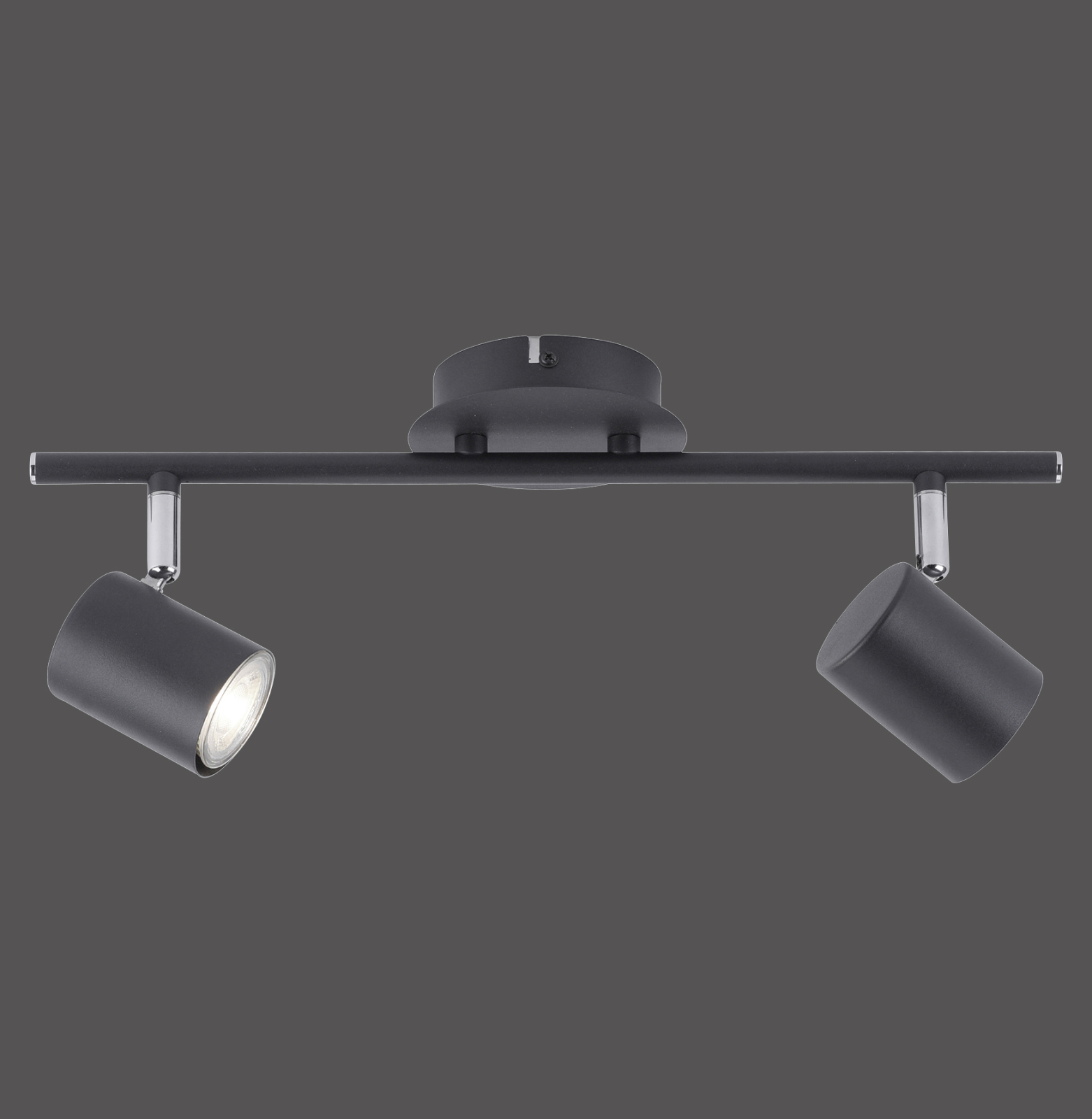 LED-Deckenstrahler - anthrazit - 2-flammig 