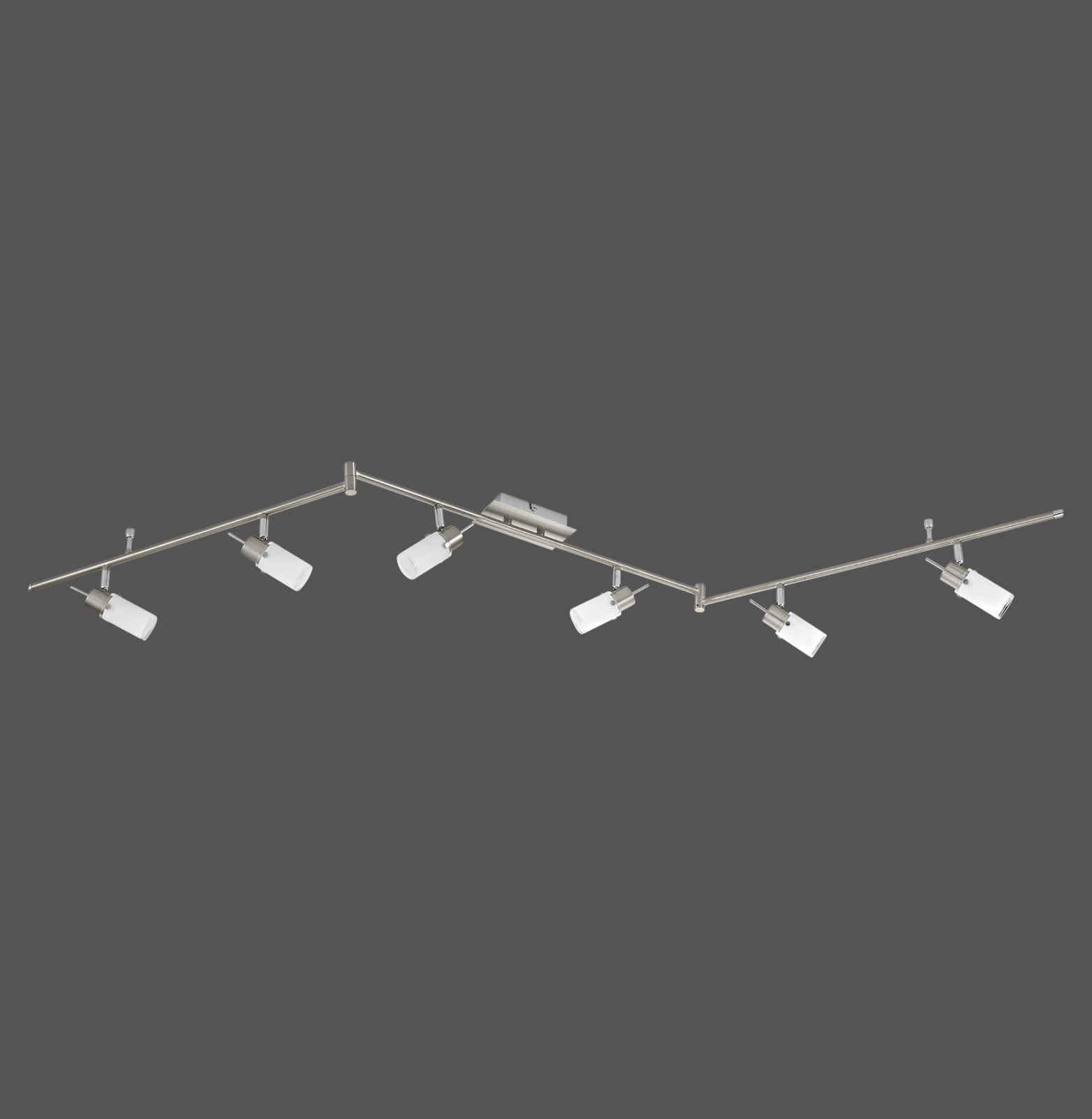 LED-Deckenstrahler - silber - Stahl - 6-flammig