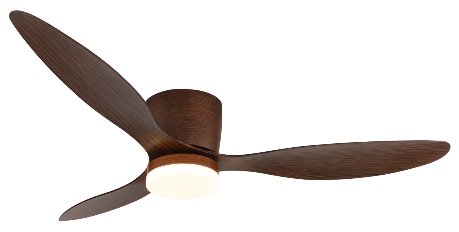 LED-Deckenventilator - Holzoptik dunkel - mit Fernbedienung - Ø 131,5 cm