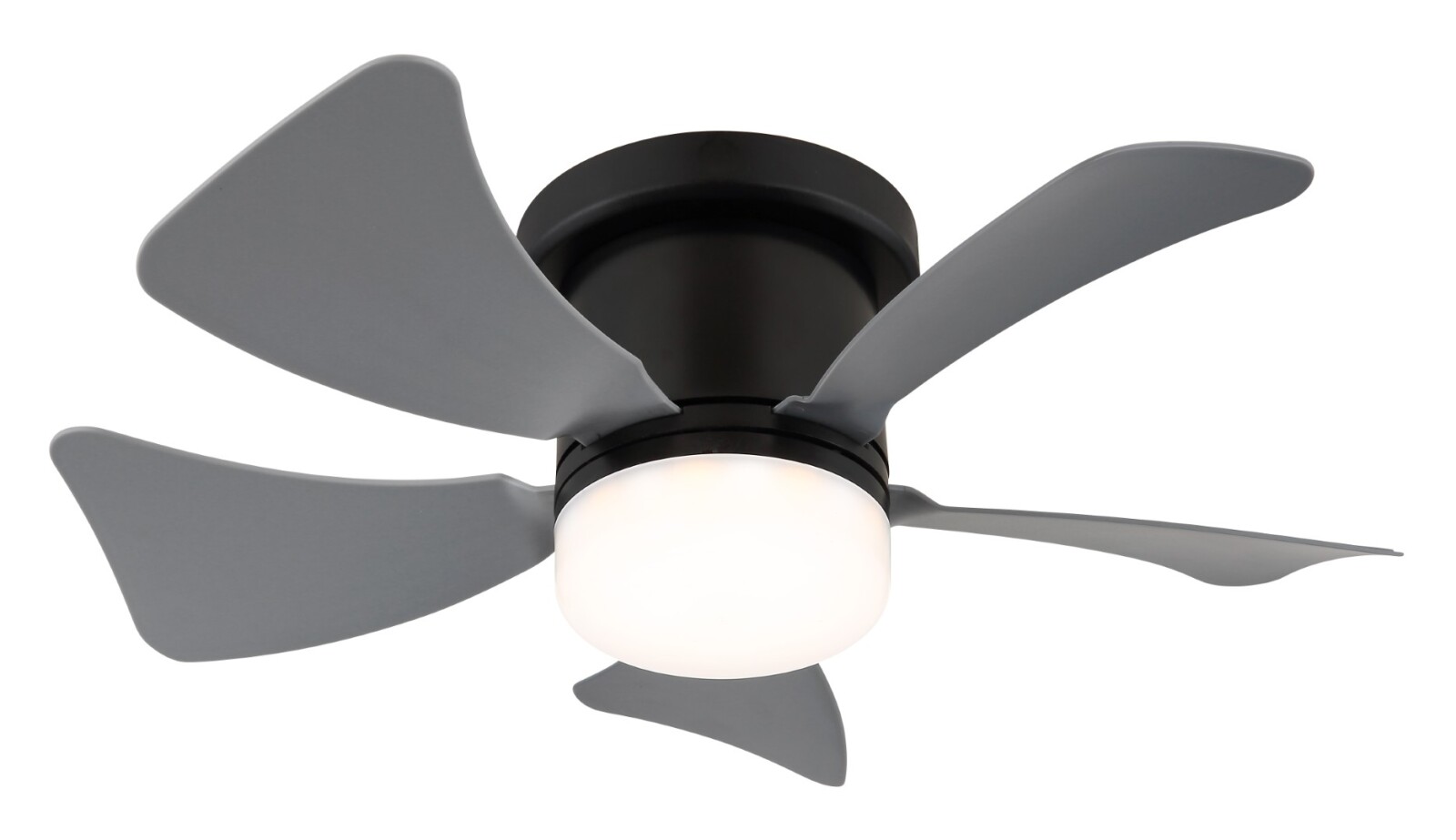 LED-Deckenventilator - schwarz-grau - mit Fernbedienung - Ø 40,6 cm