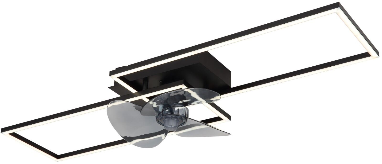 LED-Deckenventilator - schwarz matt - dimmbar - mit Fernbedienung