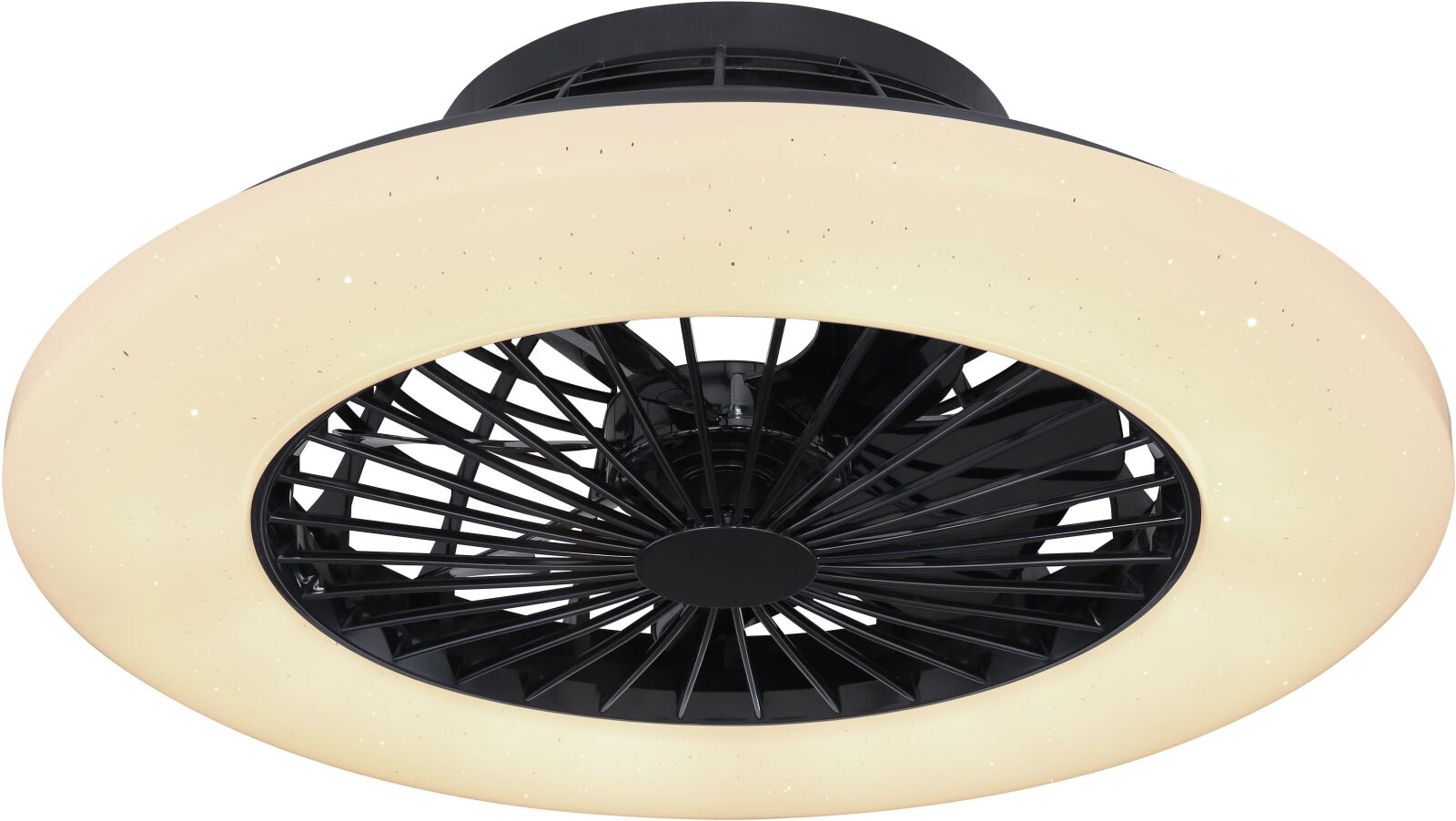 LED-Deckenventilator - schwarz - opal sparkle - Ø 52,5 cm