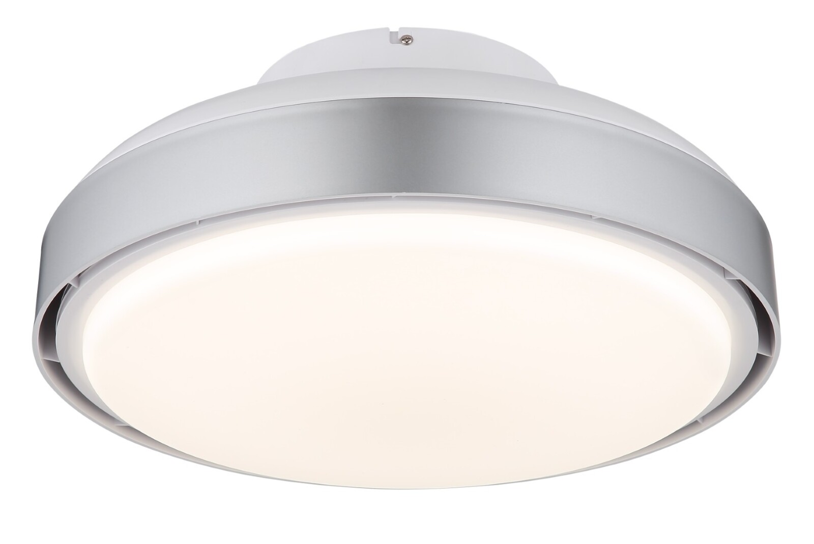LED-Deckenventilator - silber matt - weiß matt - dimmbar - Ø 45 cm