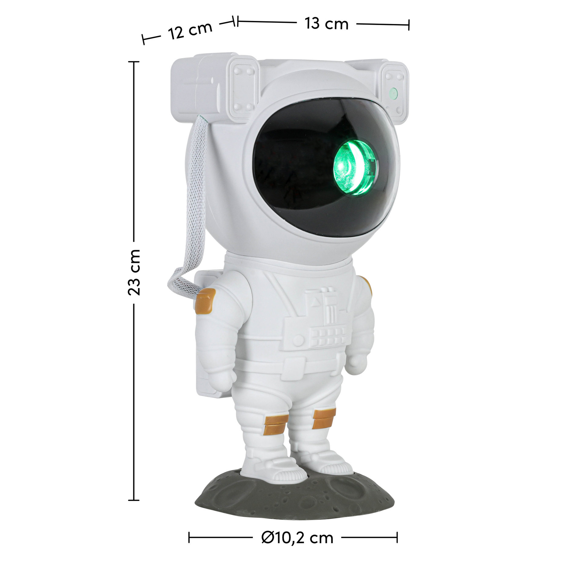 LED-Deko-Tischleuchte ASTRONAUT - weiß-schwarz