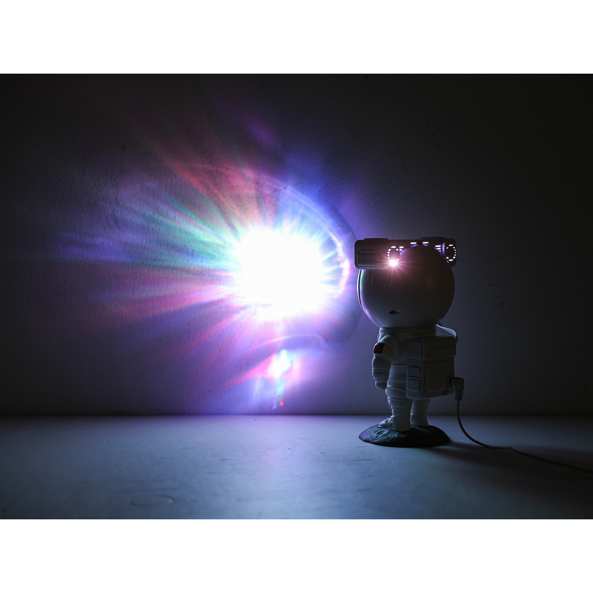 LED-Deko-Tischleuchte ASTRONAUT - weiß-schwarz