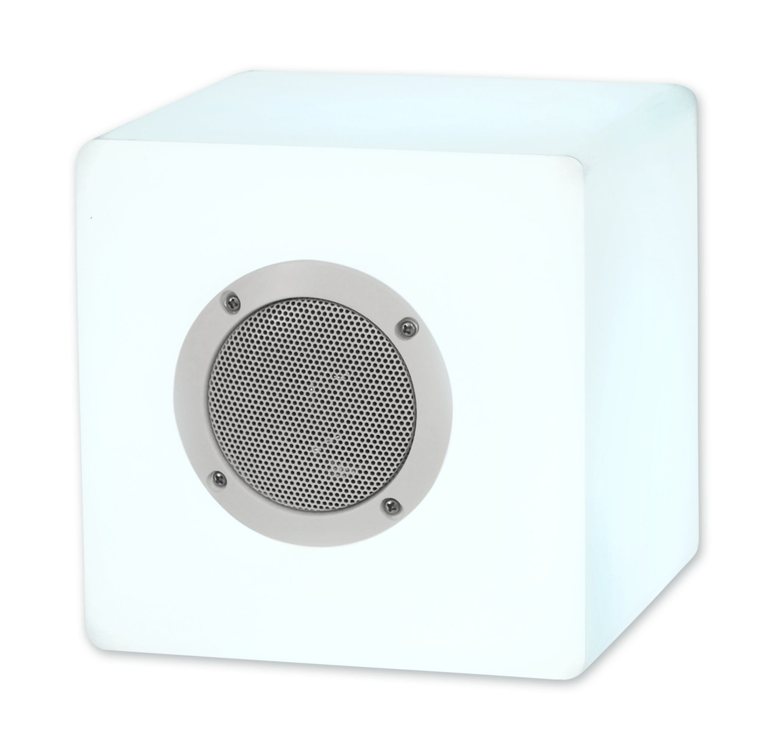 LED-Deko-Würfel CUBE - weiß - mit Bluetooth Speaker