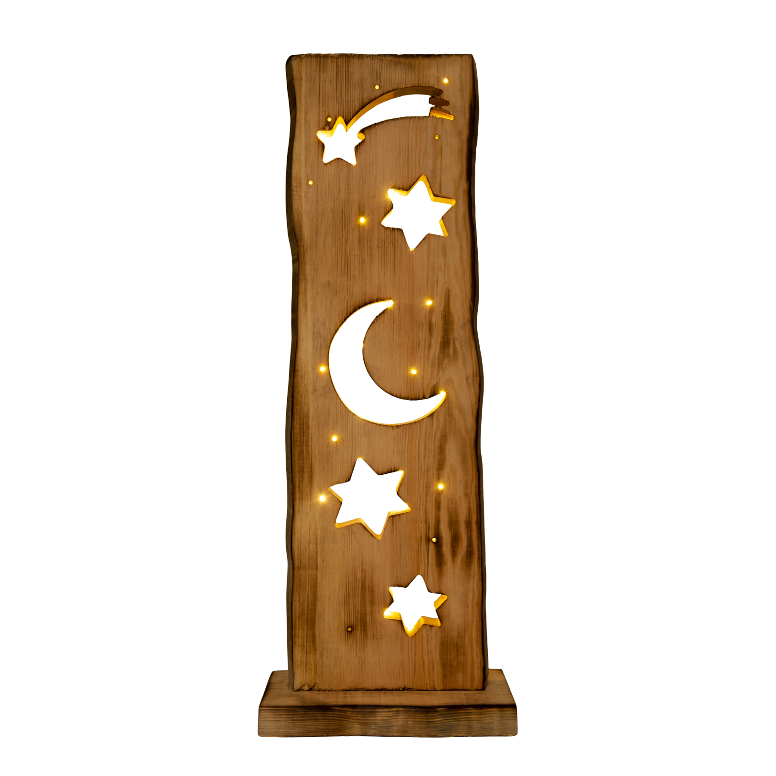LED-Dekoleuchte-Mond-Sterne - natur - 60 cm hoch 