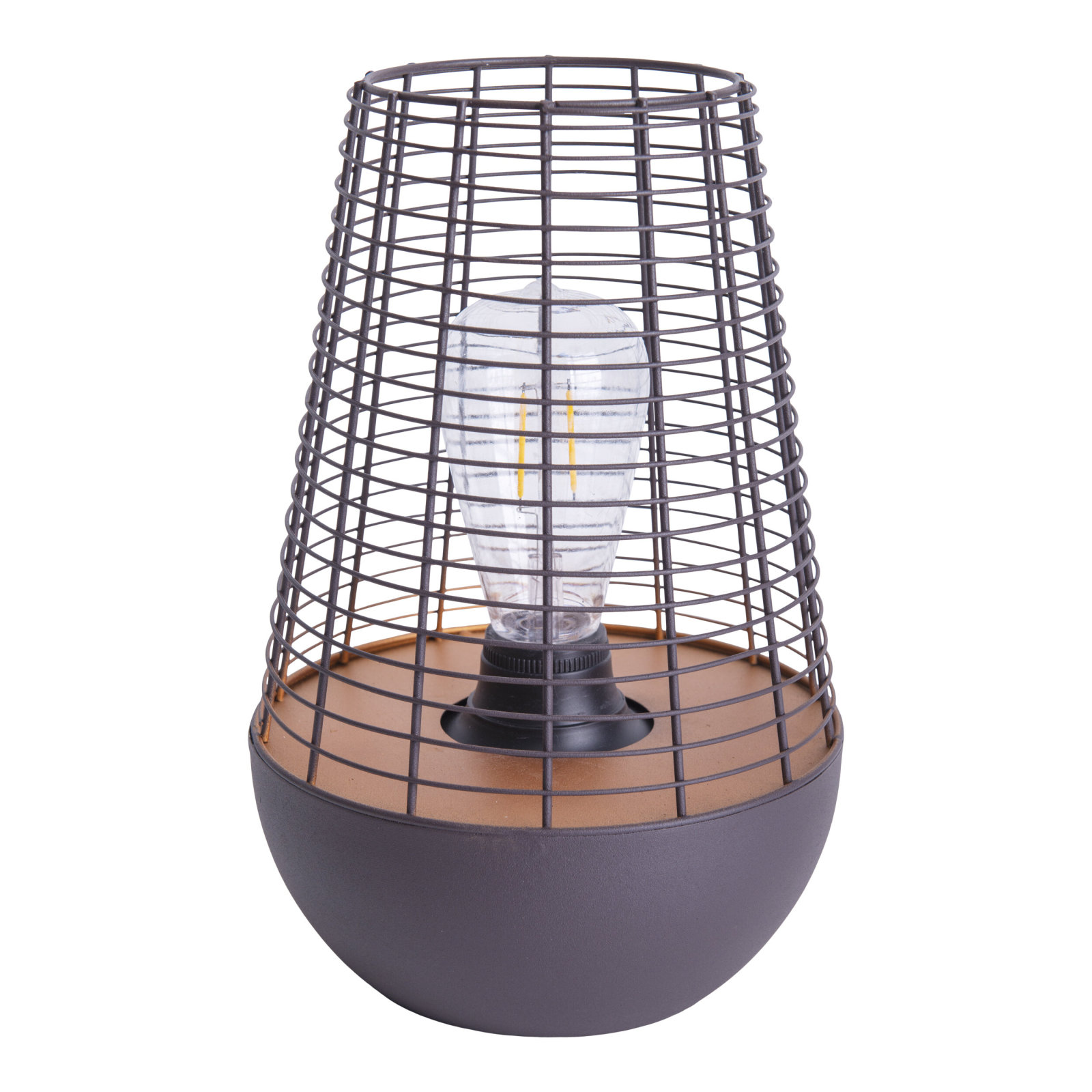 LED-Dekoleuchte - schwarz-kupfer - 27 cm