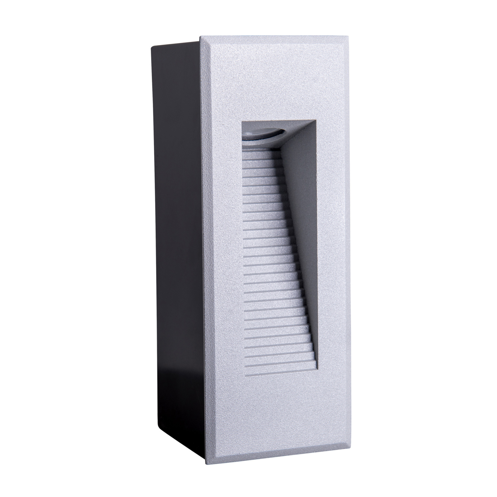LED-Einbau-Außenwandleuchte KOLARI - silber - 17,1 cm